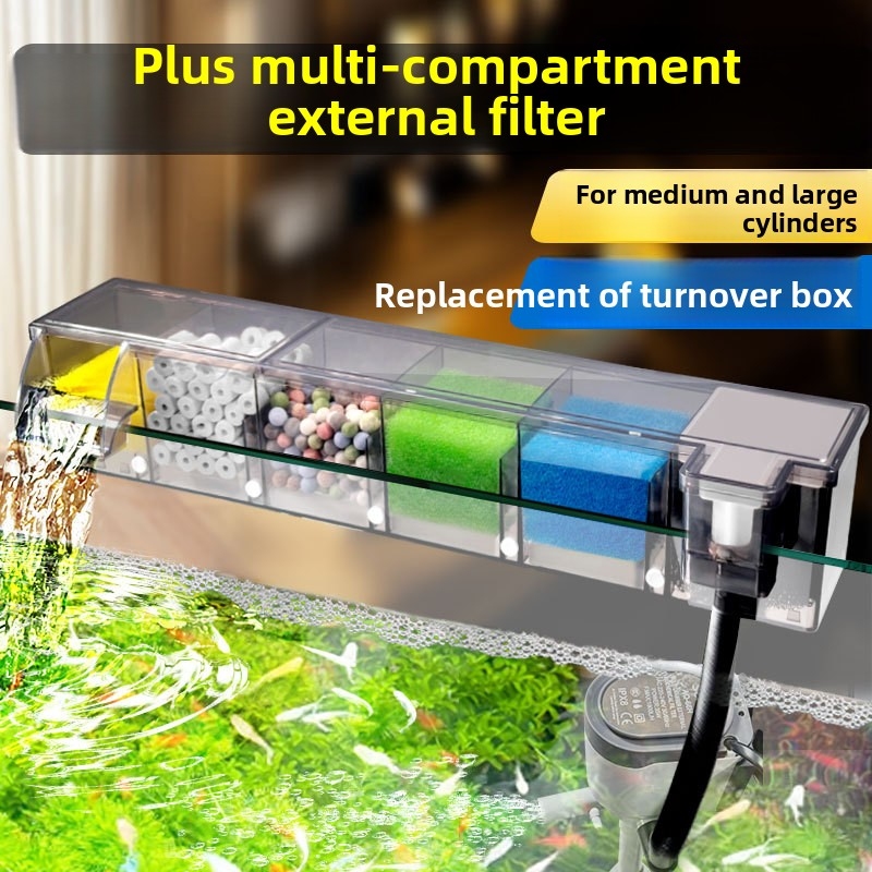 Reef Tank Filter - Filtre biochimique multi-chambres pour aquarium, à